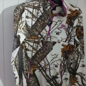 Mossy Oak Men's Woodland Camo Fleece Pullover